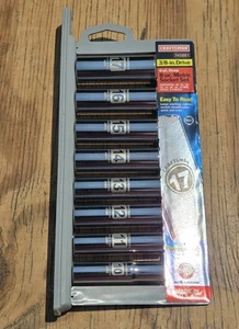 NOS SEARS Craftsman USA 3/8” Drive Easy Read Metric Socket Set 8pc 6 Point 45881 - Picture 1 of 8