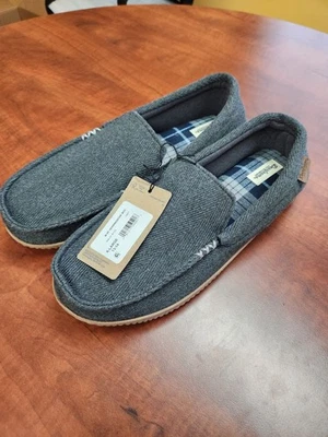 Dearfoam Мужские мокасины тапочки Herringbone гель памяти пены размер XL (13-14) новый с Ярлыками - Изображение 1 из 4