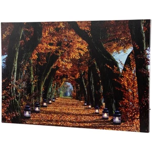 Northlight LED Lighted Fall Candle with Berries Canvas Wall Art 23.5 x 15.75 - Picture 1 of 4