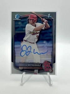 JJ Wetherholt 2025 Bowman 1st Chrome Prospect Auto St. Louis Cardinals #CPA-JW - Picture 1 of 10