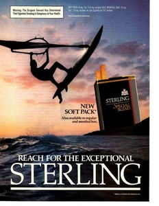 1985 Sterling Special Blend Cigarettes Windsurfer Vintage Magazine Print Ad - Picture 1 of 1