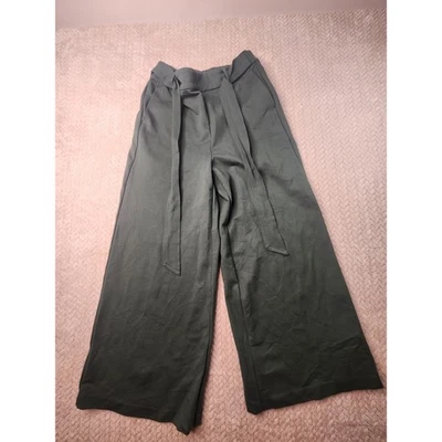 Arden B Wide Leg Olive Green Tie Waist Casual Pants US 4R - Image 1 of 4