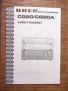 Bedienungsanleitung für Uher CG 20 ,ORIGINAL - Bild 1 von 1