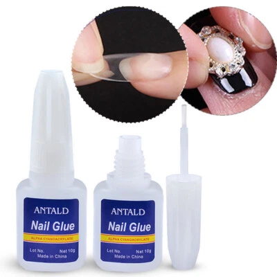 Nail Glue with Brush UV Gel Fast Drying for Acrylic False Nails Tip Art 10g✔ - Image 1 of 4