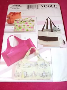 🌸 VOGUE #V8098 - LADIES PURSE - SHOULDER BAG - HANDBAG - TOTE PATTERN OZ FF - Picture 1 of 2