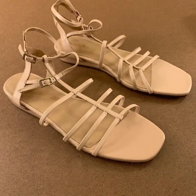 Nuevo zapato para mujer Seychelles talla 10 cuero desnudo con tiras sandalias planas gladiador Foto 1 de 4