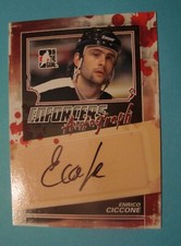 2011 12 IN THE GAME ENFORCERS ENRICO CICCONE  AUTOGRAPH 