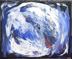 Manifiesto"", #michaelscottwoodcock pintura al óleo abstracta arte de lona - Imagen 1 de 3