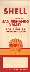 1961 Shell Road Map: San Fernando Valley and Los Angeles Northern Section NOS - Picture 1 of 1