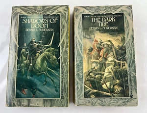 Dennis L. McKiernan Lot of 2 Sci-Fi 1980's Vintage Paperbacks, Shadows of Doom.. - Foto 1 di 15