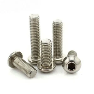 6mm M6 A2 304 Stainless Steel Pan Round Button Head Socket Cap Screw Allen Bolts - Picture 1 of 4