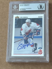ERIC LINDROS SIGNED 1991-92 UPPER DECK BECKETT BAS PHILADELPHIA FLYERS