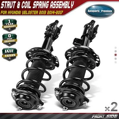 2x Front Complete Strut & Coil Spring Assembly for Hyundai Veloster 2013-2017 - Image 1 of 4