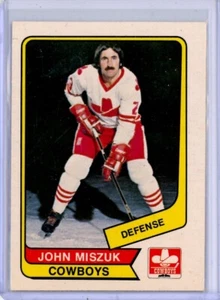 1976-77 O-Pee-Chee WHA #57 John Miszuk - Calgary Cowboys - Picture 1 of 2