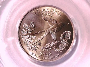 Oklahoma 2008 P Washington State Quarter PCGS SP 68 Satin Finish 15365658 - Picture 1 of 3