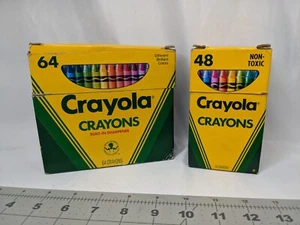 Crayola Crayon Lot Vintage 48 64 Set 1988 1994 - Picture 1 of 14
