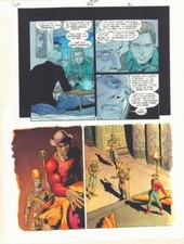 JSA #22 p.2 Color Guide Art - Sand, Flash Jay Garrick, Black Adam by John Kalisz