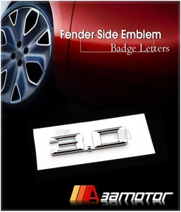 Door Fender Side Chrome Emblem Badge Letter Sticker 3.0 fits BMW E53 X5 E83 X3 - Bild 1 von 1