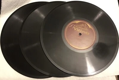 3 VICTROLA RECORDS , ALMA GLUCK - LOUISE HOMER- EFREM ZIMBALIST, 78 rpm/10" - Image 1 of 4