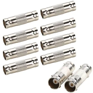 10 Pcs BNC Female to Female Coupler Connector cable Adapter For CCTV Cable - Picture 1 of 2