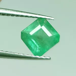 1.08 CT - Natural Zambian Emerald Nice Luster Green Gem Square Cut - 2628 - Picture 1 of 2