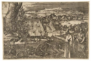 PAESAGGIO CON CANNONE – ALBRECH DURER – 50 X 35 riproduzione su carta  - Picture 1 of 1