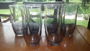 Smokey gray drinking glasses mirrored type finish 4 16 oz flat bottom glasses - Picture 1 of 6