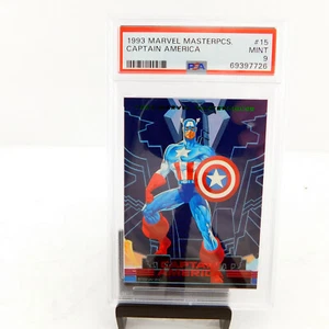 1993 Marvel Masterpieces #15 CAPTAIN AMERICA PSA 9 Mint - Picture 1 of 2