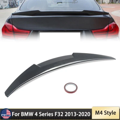 For BMW F32 428i 430i 435i 440i  2013-20M4 Style Carbon Fiber Trunk Spoiler Wing - Image 1 of 4