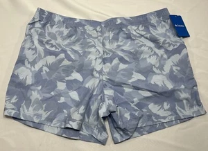 NWT Columbia Sandy River II Printed Women’s Shorts XL Blue Floral 5" Inseam NEW - Picture 1 of 10