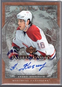 2007-08 Artifacts Autofacts #AFAK Andrei Kostitsyn - Picture 1 of 2
