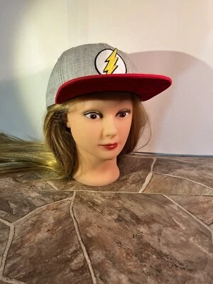 DC Comics Originales The Flash Logo Bordado Snapback Gorra Gorra Gris Mezcla de Lana Foto 1 de 4