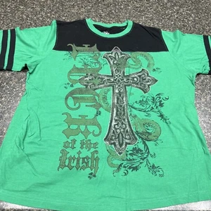 Camiseta Lucky Luck Of The Irish Cross Hueso Cruz Celta Hombre’s XL Y2K - Imagen 1 de 4