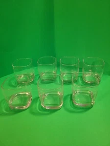 7 Heavy Square Base Whiskey Glasses - Picture 1 of 3