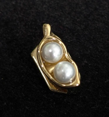 Держите коллективный два гороха в капсуле золотистый слайд подвеска искусственный жемчуг - Изображение 1 из 4