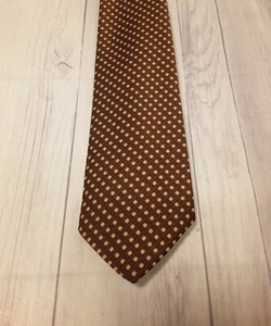 BOYNTON RICHARDS Co. ~Men's Necktie ~USA ~ Brown Tie ~ 100% Polyester ~     - Picture 1 of 8