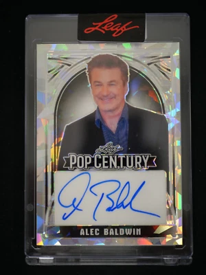 ALEC BALDWIN 2025 LEAF METAL POP CENTURY #PCP-AB1 SILVER CRYSTALS AUTO /35 - Image 1 of 2