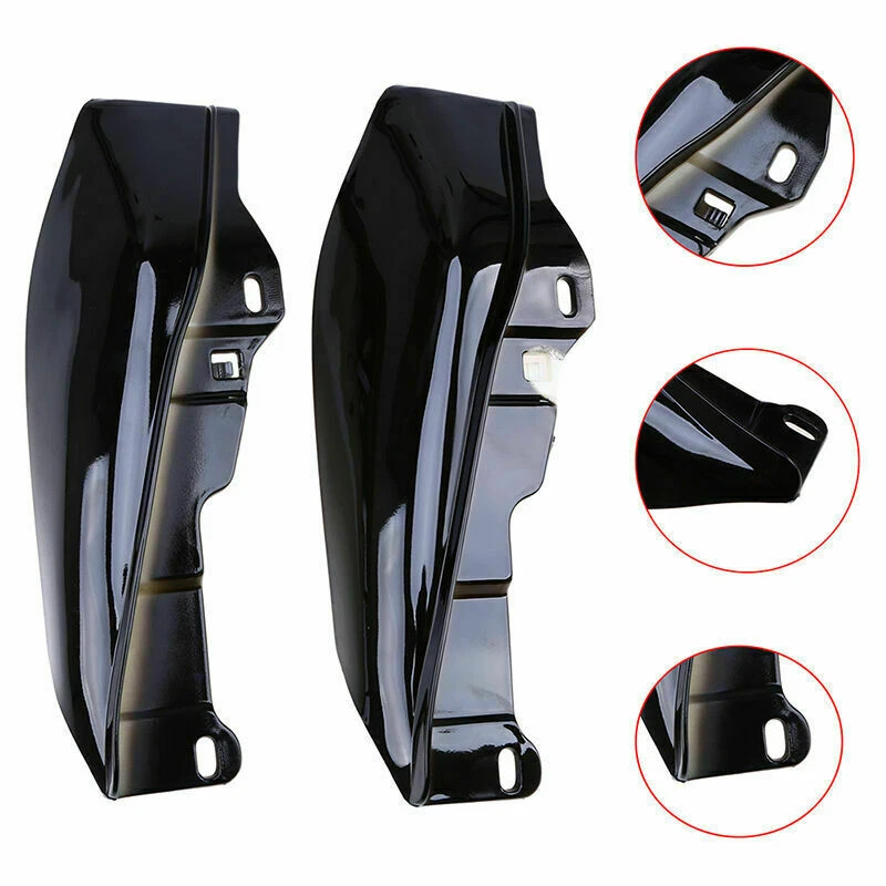 Deflector de aire de cuadro medio negro 2 piezas apto para Harley Touring Street Electra Glide Foto 1 de 4