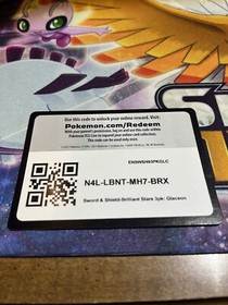 Pokekon Sword & Shield Brilliant Stars 3pk: Glaceon MESSAGED