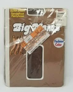 Vtg BIG MAMA Pantyhose XLarge 100% NYLON Ultra Sheer Reinforced Panty Fashion - Picture 1 of 8