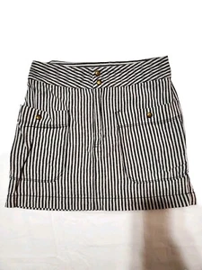 Silence + Noise Linen Cotton Mini Skirt Striped Size 10 - Picture 1 of 7