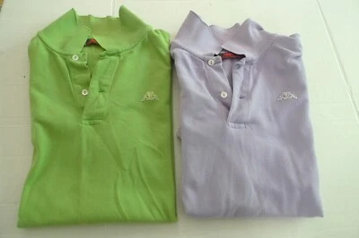 Robe Di Kappa- Men's Short Sleeve Cotton Polo Shirts- XL -Lot Of 2- Lilac & Lime - Image 1 of 4
