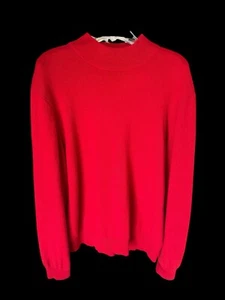 Vtg Charter Club Sweater Men XL Extra Large Red 2-Ply Cashmere Mock Turtleneck - Picture 1 of 8