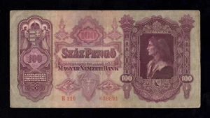 F.C. HUNGRIA HUNGARY , 100 PENGO 1930 , MBC- ( VF- ) , P.98 . - Imagen 1 de 2
