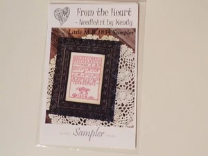 FROM THE HEART Needleart by Wendy - Chart -Little M B 1834 Sampler - Picture 1 of 2