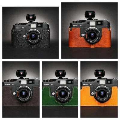 Genuine Leather Half Camera Case Bag Cover For BESSA R4 R3 R2 M A R2S R2C T 35RF - Image 1 of 4