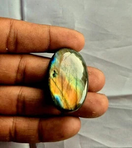 Natürlicher ovaler Labradorit Cabochon Spektrolit Labradorit lose Edelstein - Bild 1 von 5