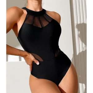 New Fashion Halter Swimsuit Set Mesh One-piece Swimsuit Women - Picture 1 of 7