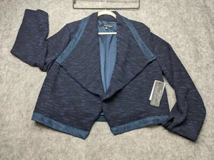 Maglione The Limited by Eva Longoria donna XL blu aperto davanti manica lunga nuovo con etichetta - Foto 1 di 12