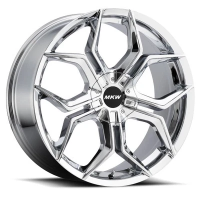 18x8 MKW M121 Chrome Wheel 5x4.5/5x120 (40mm) - Image 1 of 4